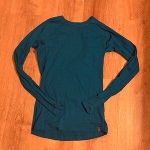 Ibex pro tech woolies merino wool base layer top women’s medium like new teal